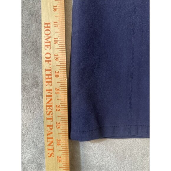 M.M. LaFleur Foster Pants Size 12 Navy Blue Stretch Work Trousers Slim Ankle - Picture 14 of 14